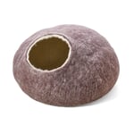 Kattehule i uldfilt Brown