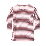 Dames shirt driekwart mouw Wit-rood