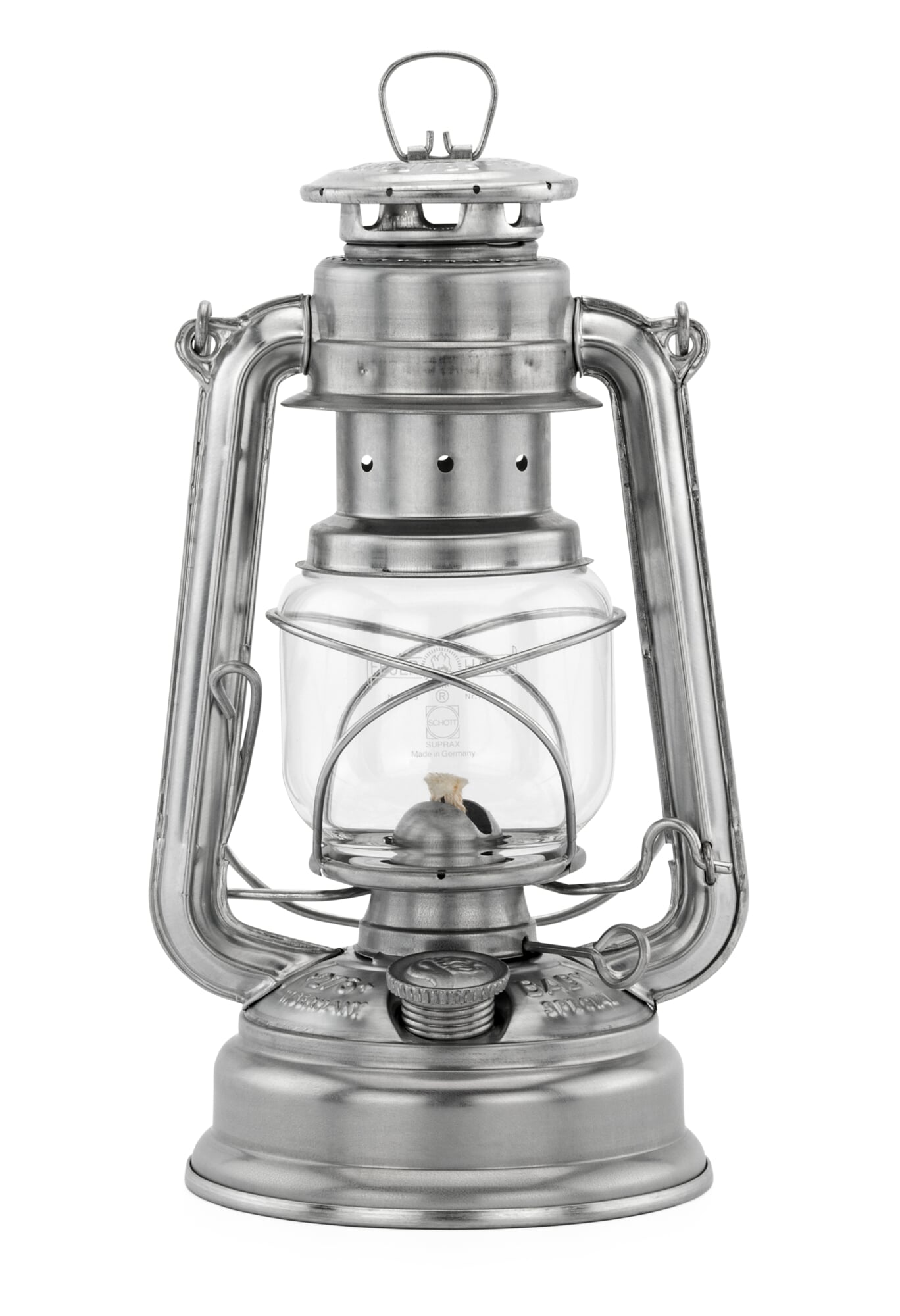 Feuerhand Storm lantern, Silver color | Manufactum