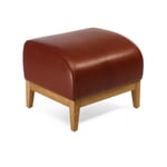 Upholstered Stool by Manufactum Brown