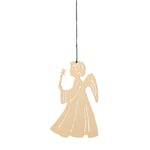 Gold-Plated Brass Pendant Angel with Candle