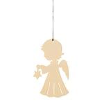 Gold-Plated Brass Pendant Angel with Star