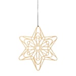 Gold-Plated Brass Pendant Filigree Star Motif, Ø 7 cm