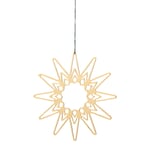 Gold-Plated Brass Pendant Filigree Star Motif, Ø 6.5 cm