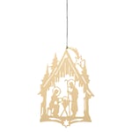 Gold-Plated Brass Pendant Nativity Scene
