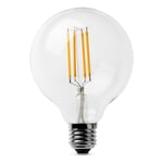 LED-glødelampe i glas 95 mm E27 E 27 4,5 W Klar