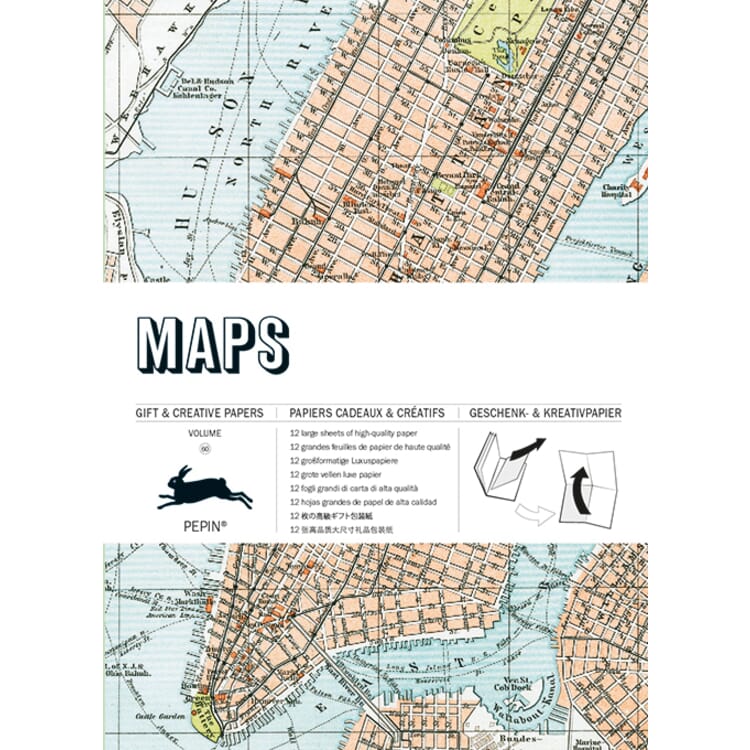 Wrapping paper Pepin, Maps