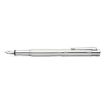Fountain Pen made of Sterling Silver by Waldmann linear guilloche Nib width B