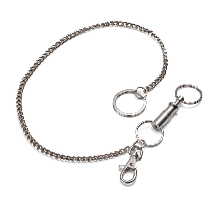Key chain with clutch and carabiner