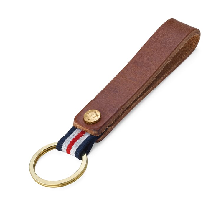Short Harness Leather Lanyard with Key Chain