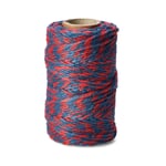 Pure Linen Yarn 6-fold Red/Blue