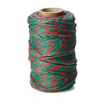Pure Linen Yarn 6-fold Red/Green