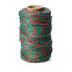 Pure linen yarn 6-ply Red/Green