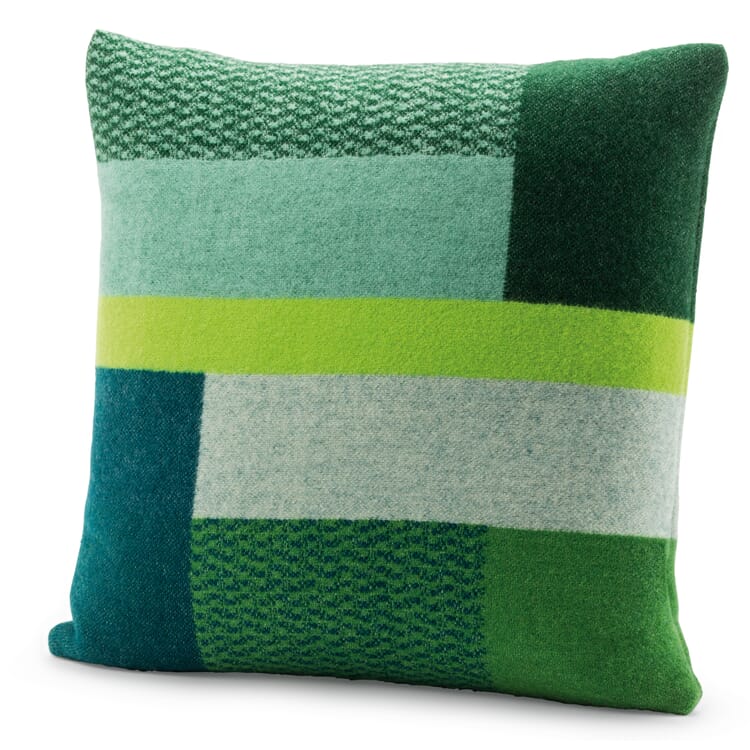 Lambswool pillowcase Bauhaus style, Green