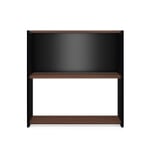 Walnut and Beechwood Folding Shelving 2 Compartments Black