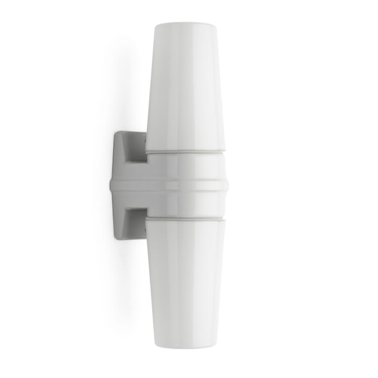 Aplique y espejo de porcelana, Blanco