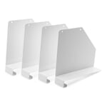 Sujetalibros para estanterías industriales RAL 9016 Blanco tráfico