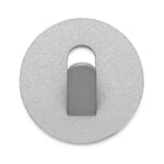 Wall hook Line and Dot Round Silver-Coloured