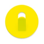 Line og Dot vægkroge Rundt Neon gul