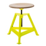 Tabouret Chemnitz, réglable en hauteur RAL1026 Jaune brillant