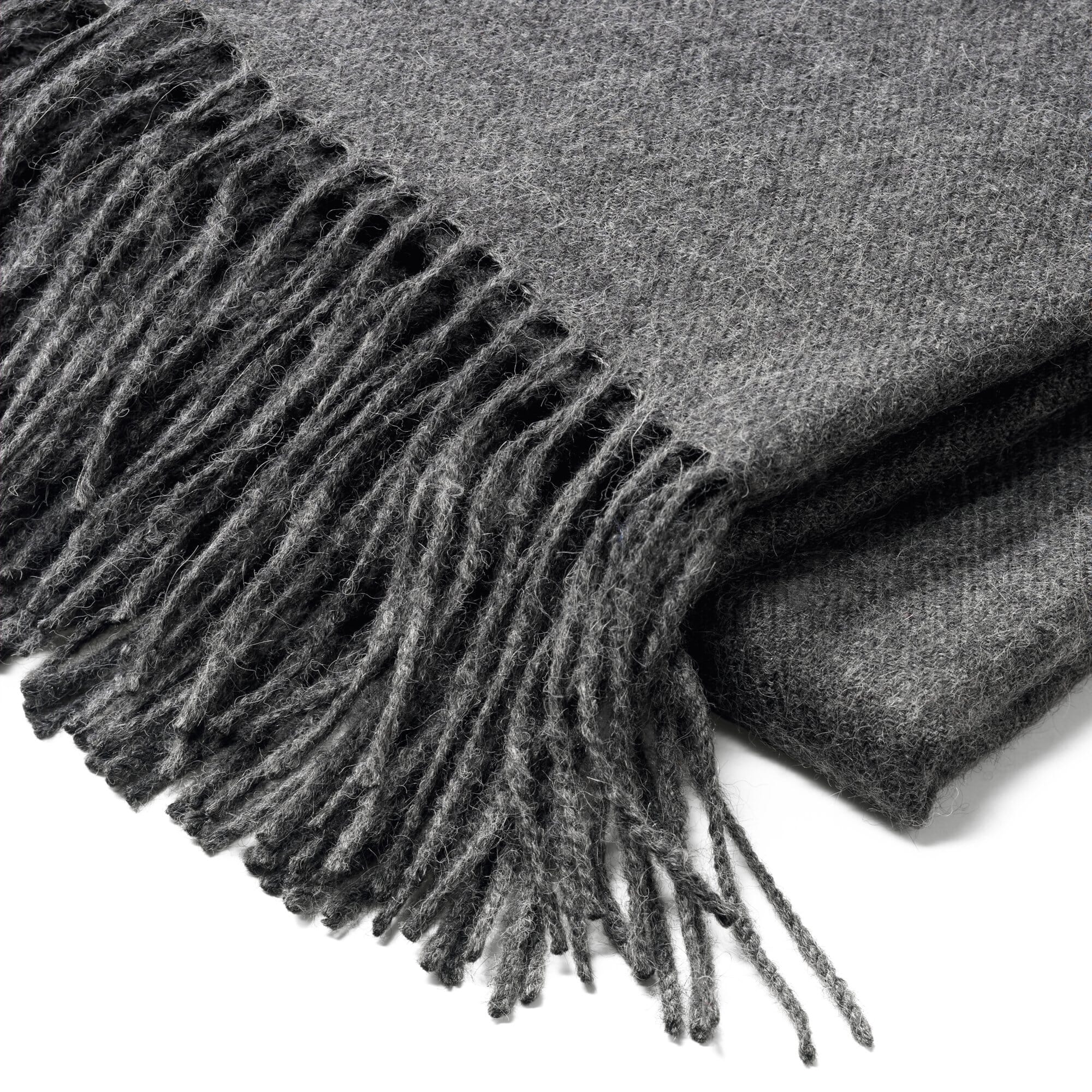 Blanket baby alpaca, Dark gray | Manufactum