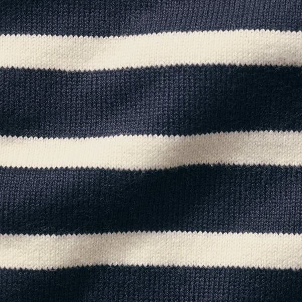 Jersey de punto para mujer Azul marino-natural, Detailsicht