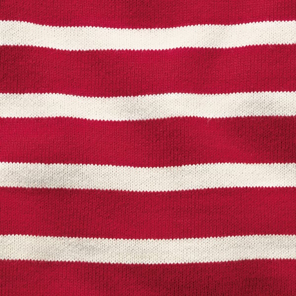 Damen-Strickpullover Rot-Natur, Detailsicht