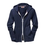 Ladies terry hooded jacket Blue