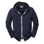 Badstof capuchonjack heren Blauw
