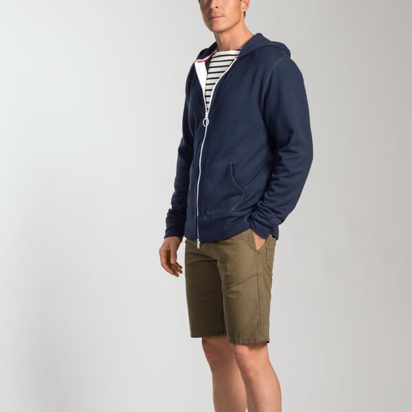 Terry hooded jacket men Blue