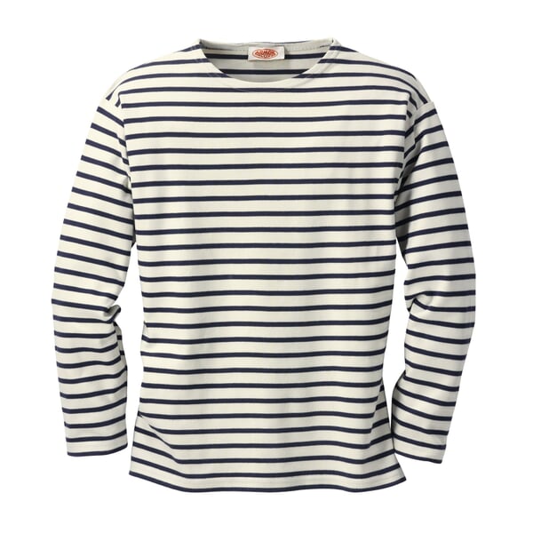 Matrosenshirt Langarm Natur-Marine