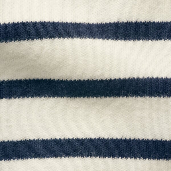 Matrosenshirt Langarm Natur-Marine, Detailsicht