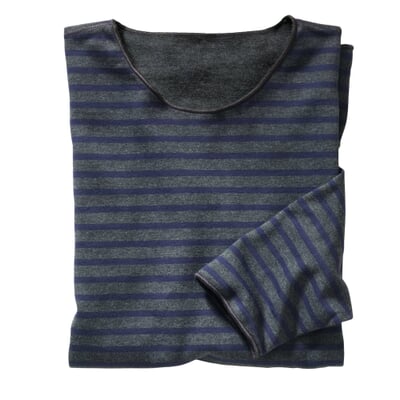 Streifen-Shirt, Anthrazit | Manufactum 