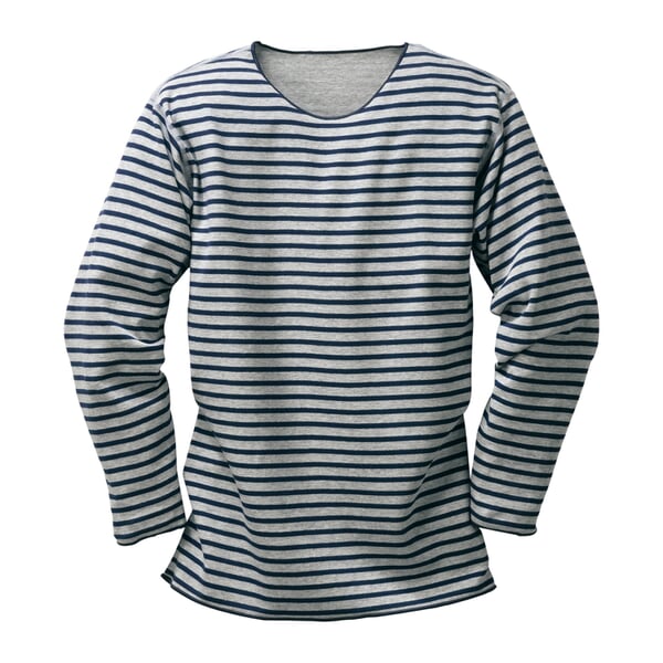 Streifen-Shirt Hellgrau