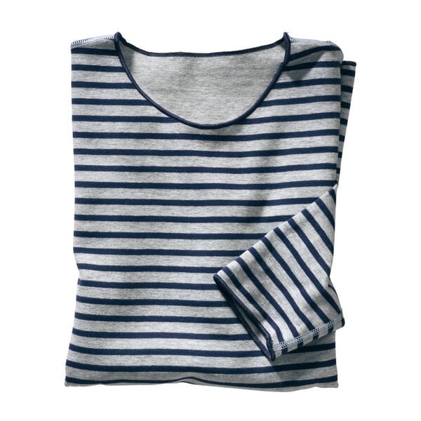 T-shirt à rayures Gris clair