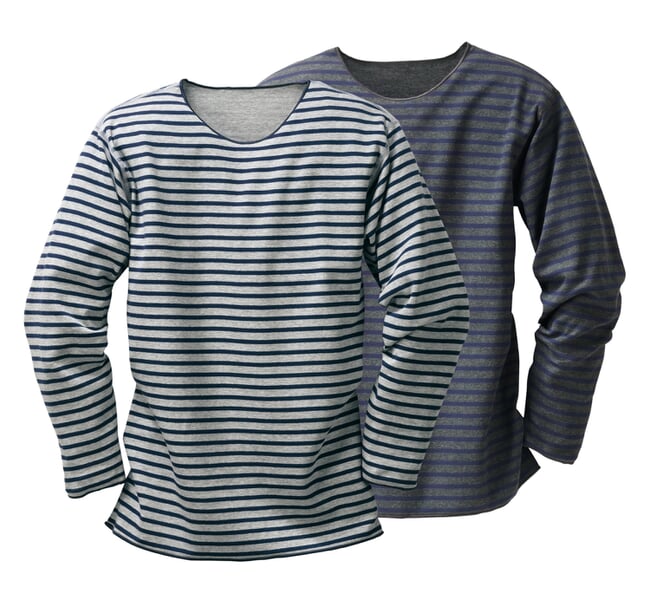 T-shirt à rayures Gris clair