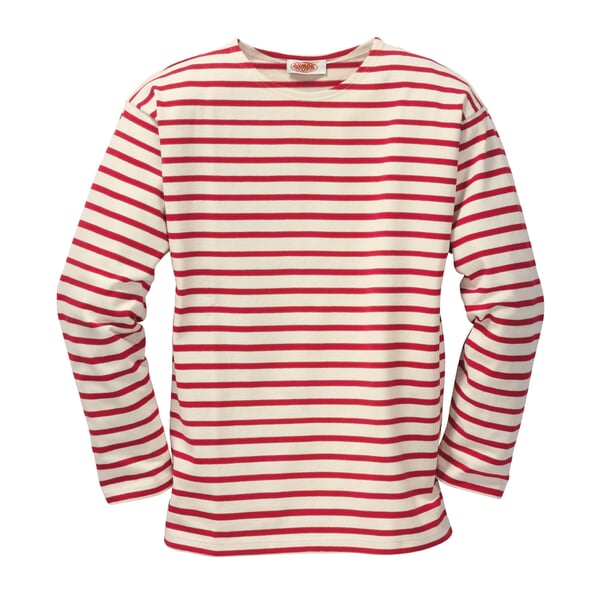 Strickpullover Natur-Rot