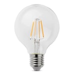 LED Filament Light Bulb Globe Shape Ø 80 mm E27 Screw Cap E 27 4,5 W Clear