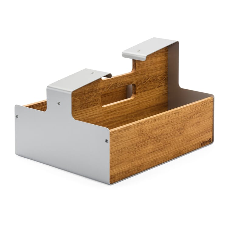 Shoebox Made of Sheet Steel and Oak Wood