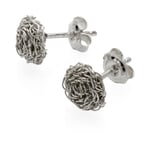 Crocheted Silver Earrings