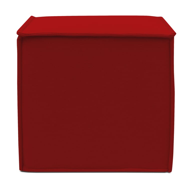 Pouf cube Kubus, Rouge