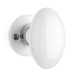 Boutons de porte en porcelaine Blanc