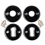 Rosettes porcelain Small Black