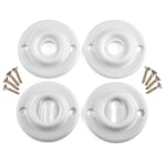 Rosettes Porcelaine Large Blanc