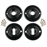 Porcelain Rosettes Large Black