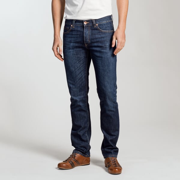 Jeans pour hommes Slim Straight Bleu