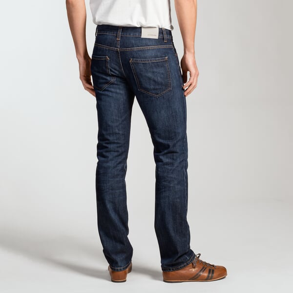 Men Jeans Slim Straight Blue