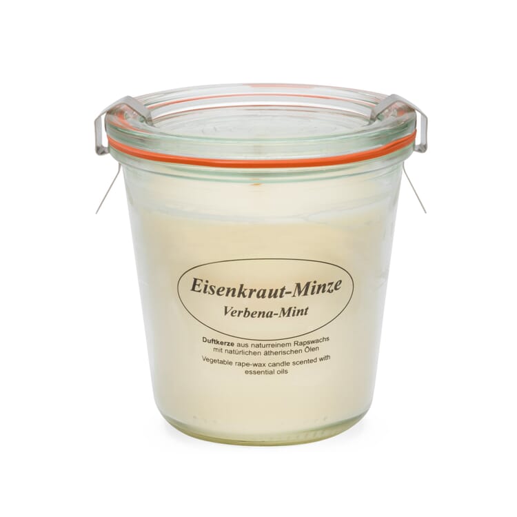 Bougie de colza Bocal Weck, Verveine-menthe