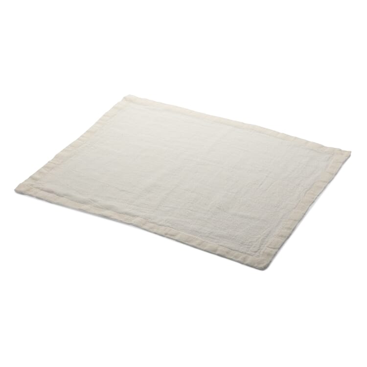 Placemat Washed Linen, White