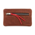 Key and Coin Pouch Supercourse Light Brown/Red
